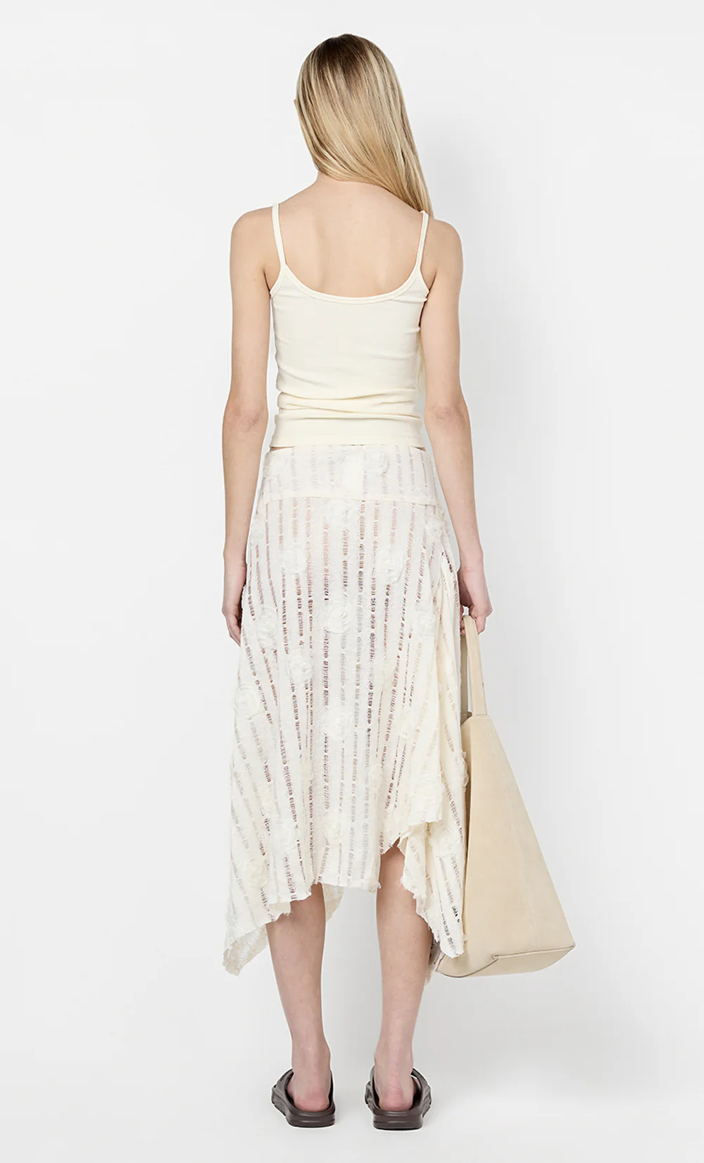 AMELIE MIDI SKIRT - IVORY - Image 5