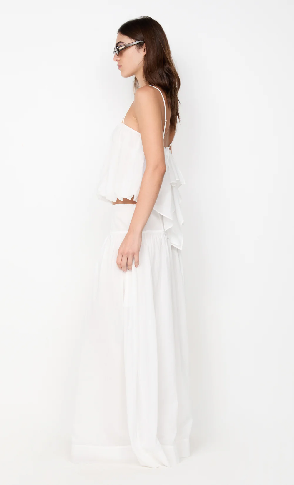 MARLOWE MAXI SKIRT - WHITE - Image 3