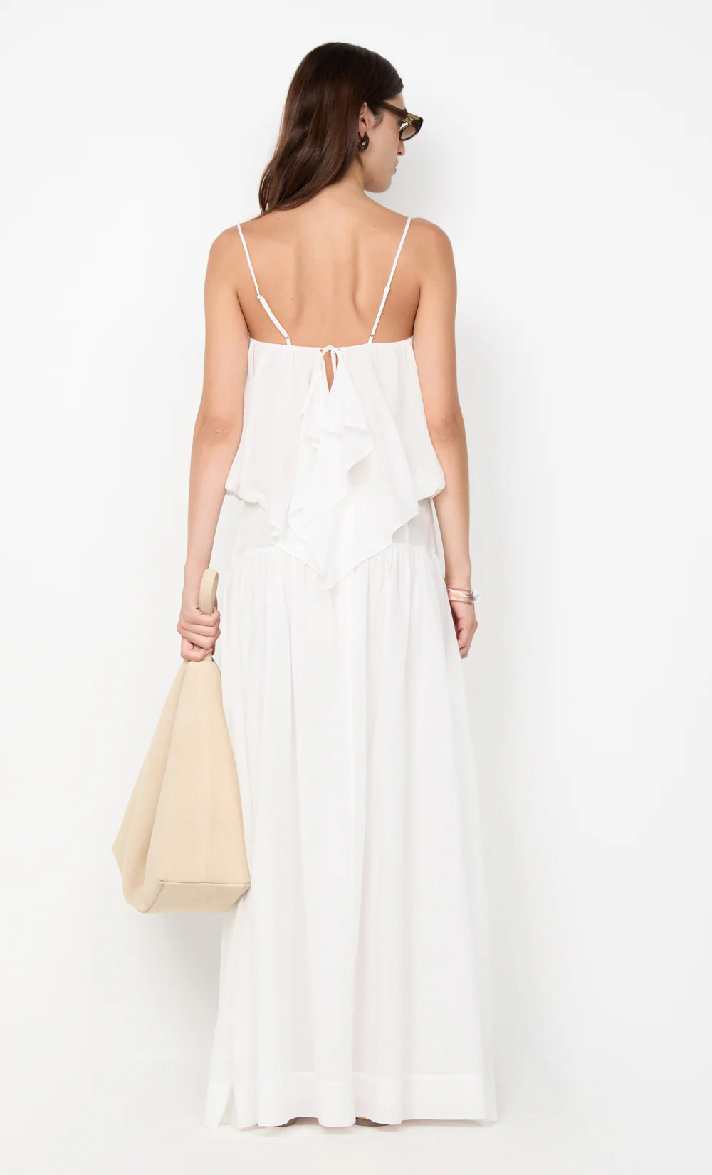 MARLOWE MAXI SKIRT - WHITE - Image 4