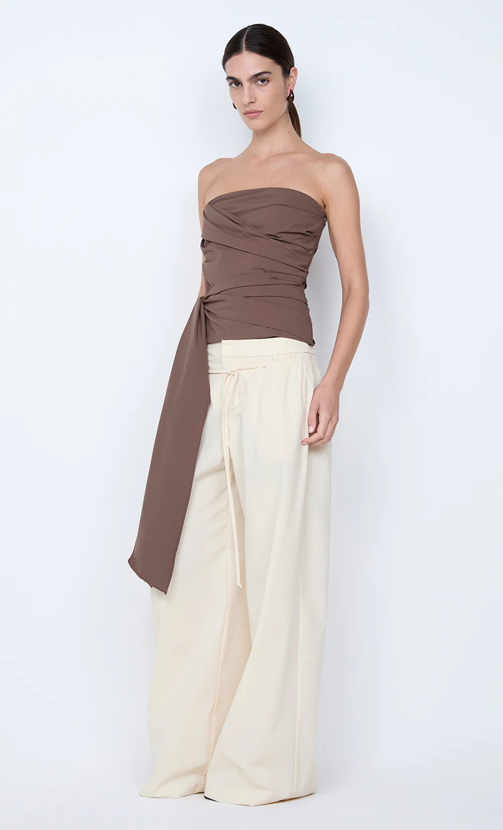 BELLE STRAPLESS TOP - MILK CHOCOLATE - Image 3