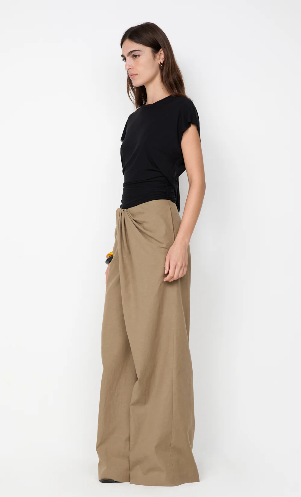 BOWEN DRAPE PANT - OLIVE - Image 3