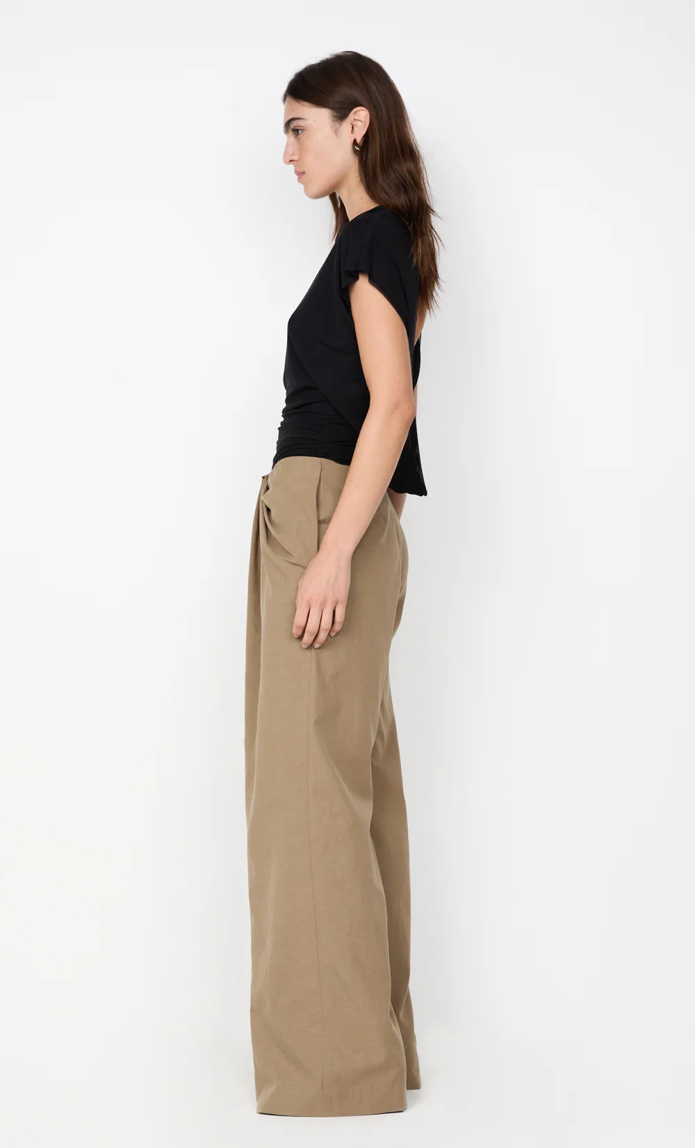 BOWEN DRAPE PANT - OLIVE - Image 5