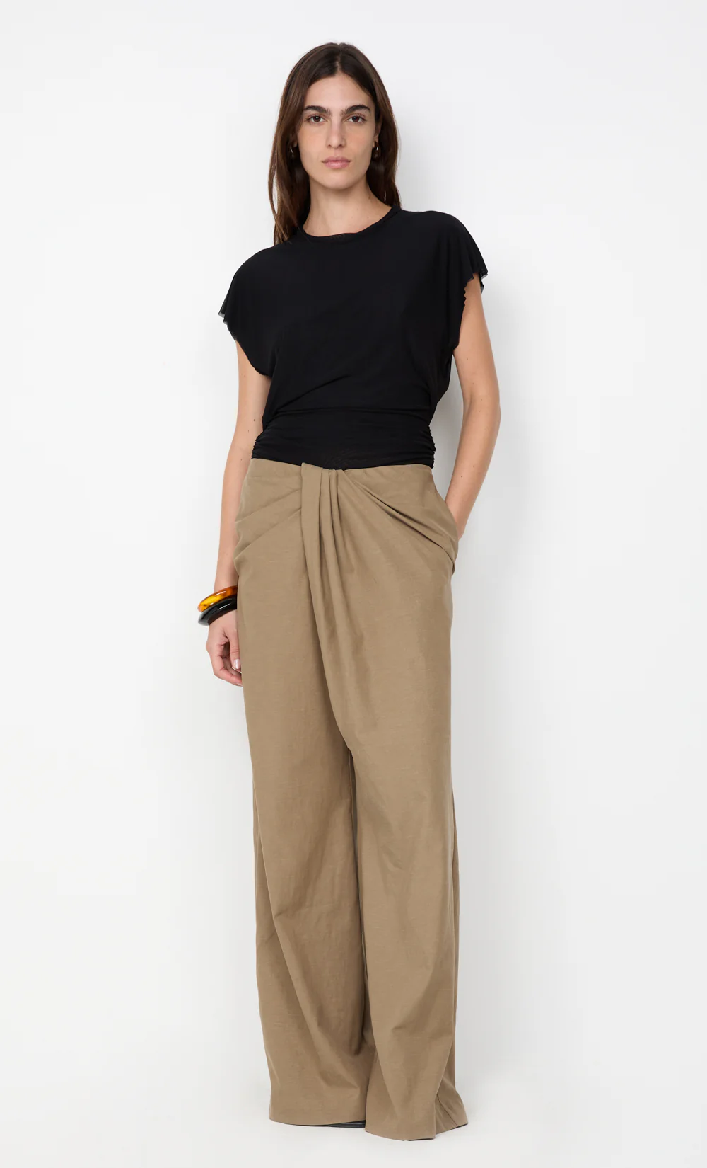 BOWEN DRAPE PANT - OLIVE - Image 7