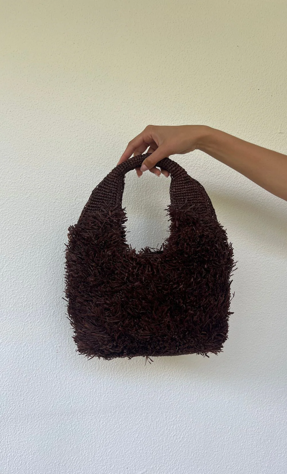 DAWN RAFFIA BAG - DARK CHOCOLATE - Image 3