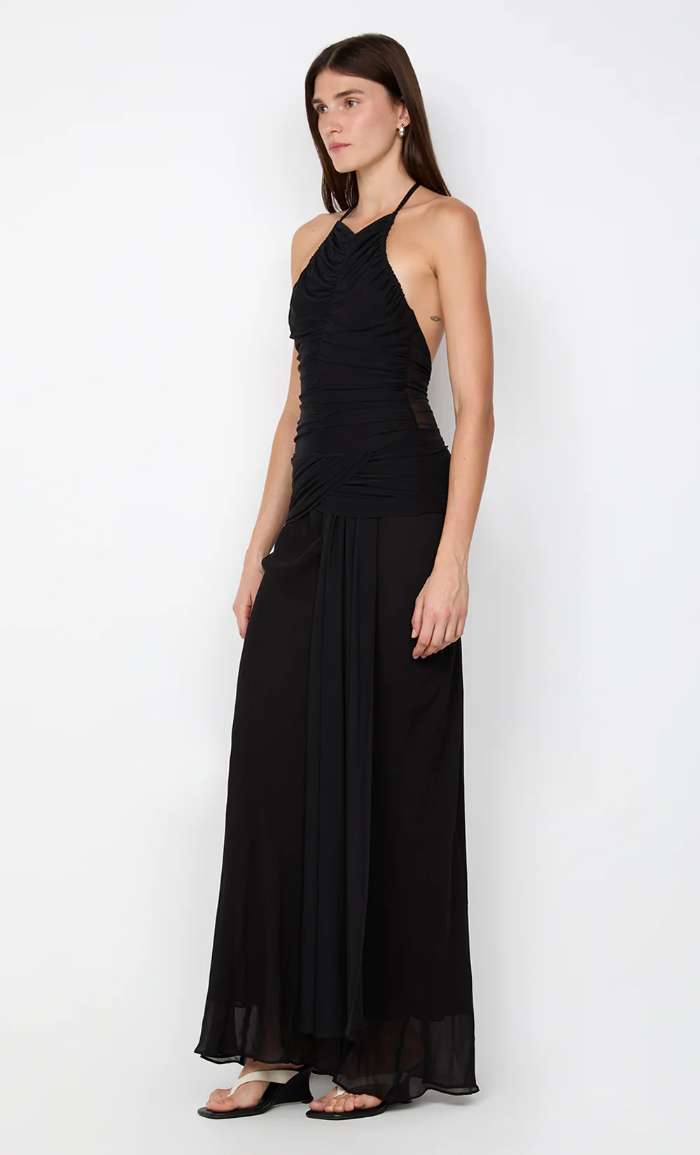 DELILAH HALTER MAXI DRESS - BLACK - Image 3