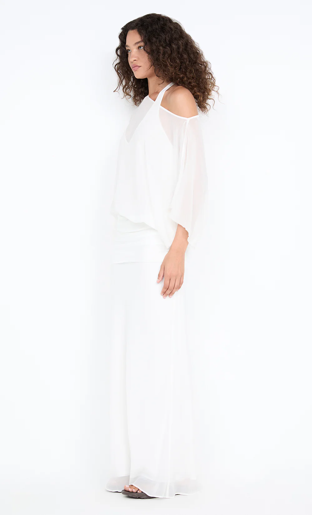 DELILAH OVERLAY MAXI DRESS - IVORY - Image 4