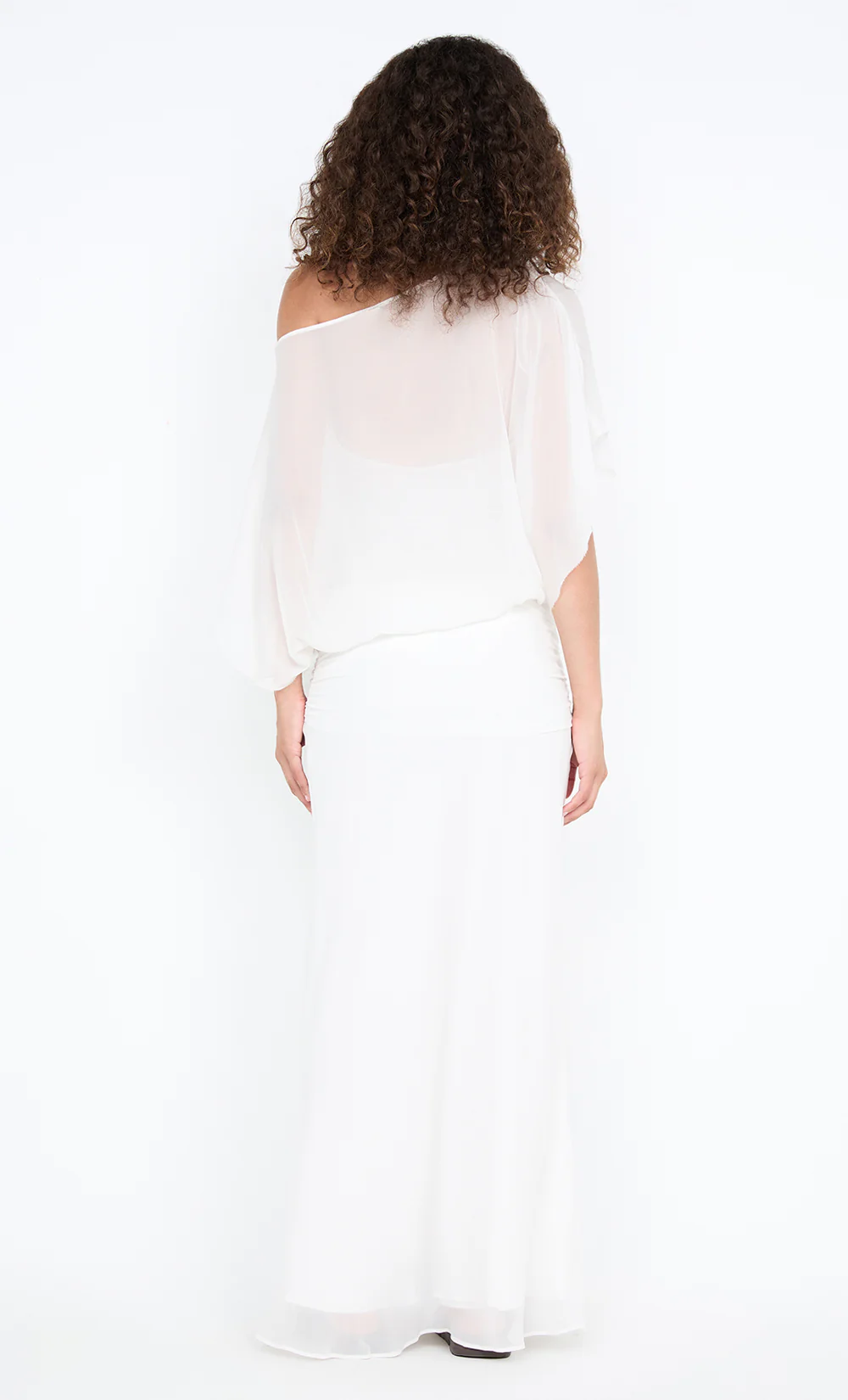 DELILAH OVERLAY MAXI DRESS - IVORY - Image 5