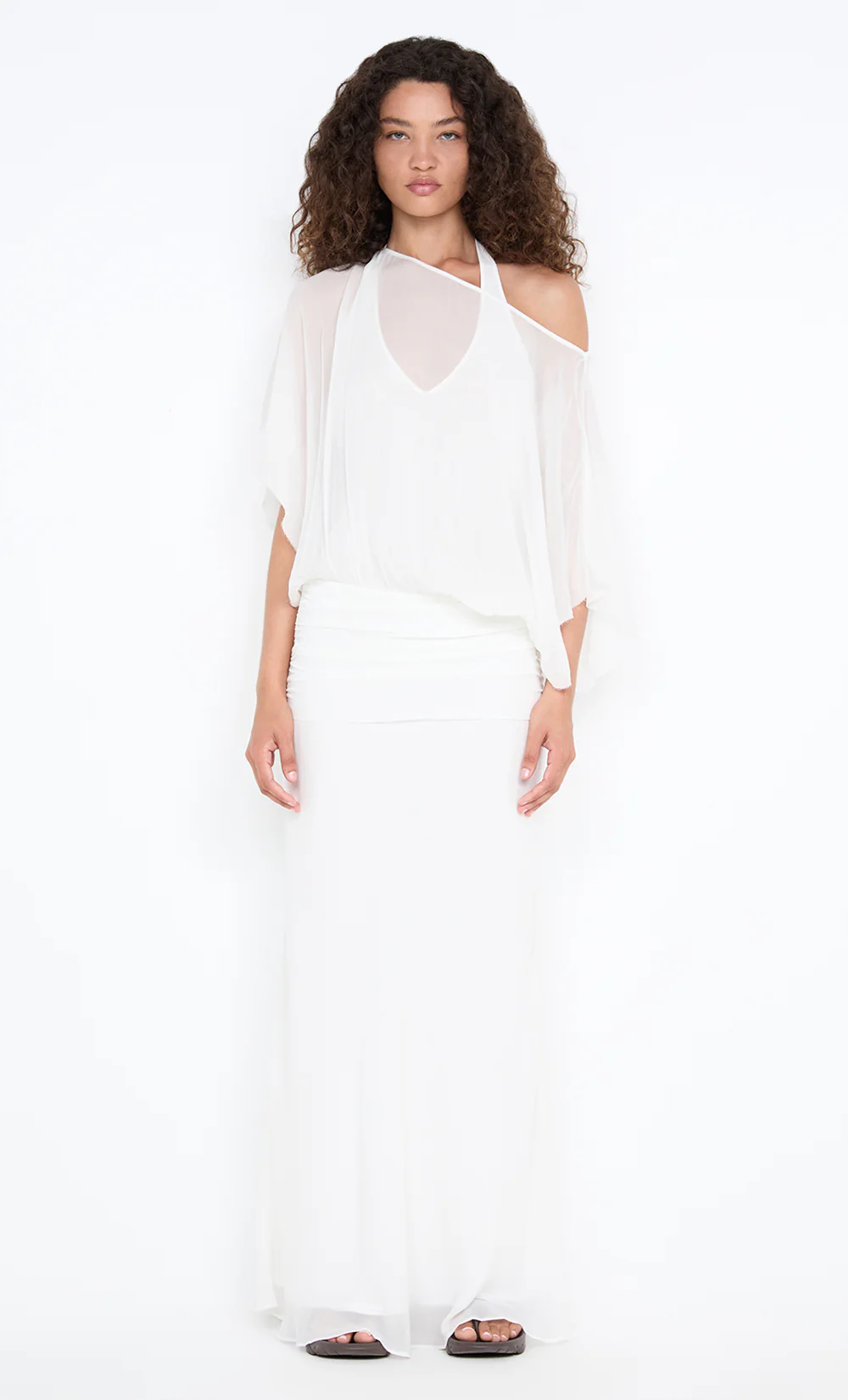 DELILAH OVERLAY MAXI DRESS - IVORY - Image 6