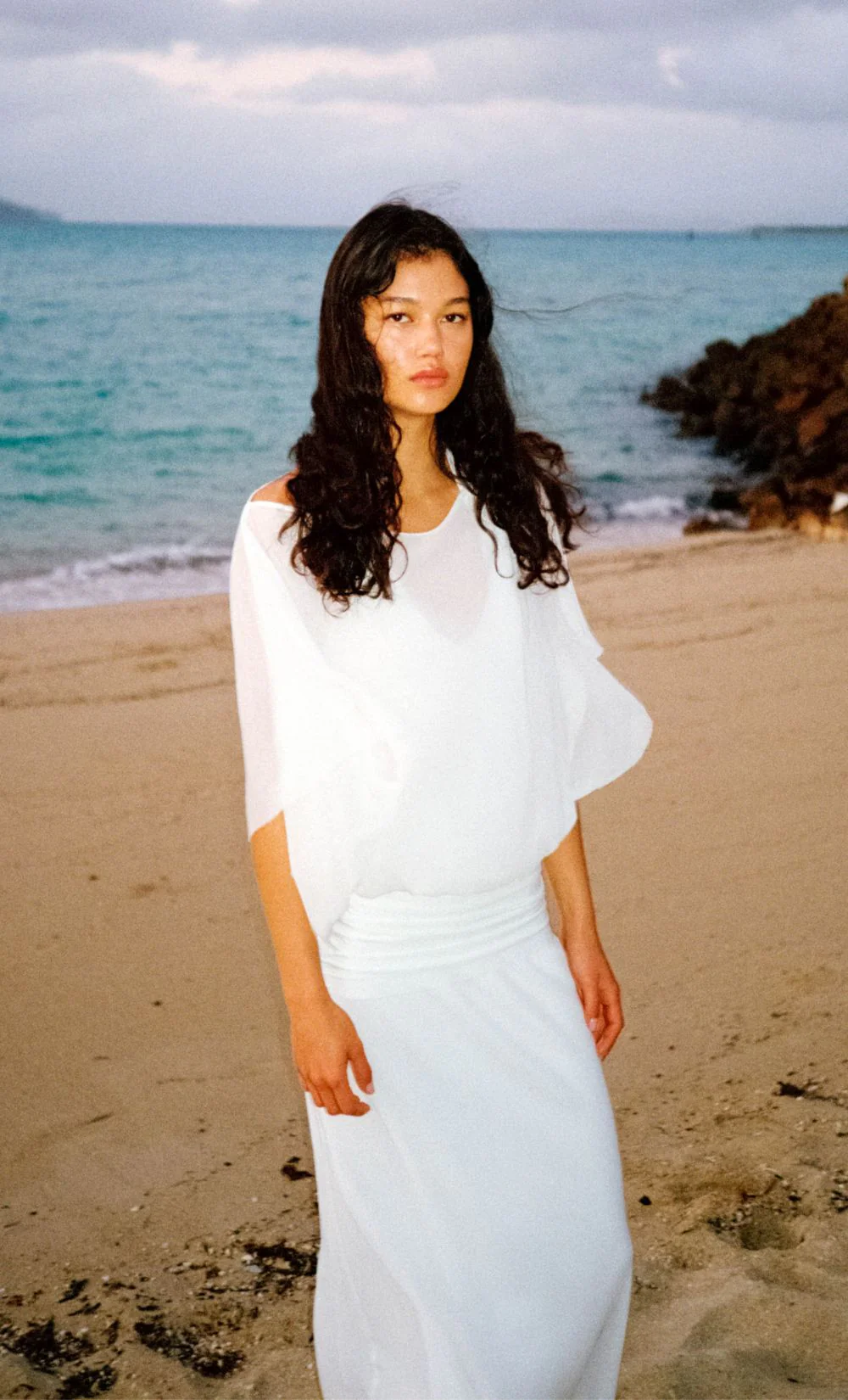 DELILAH OVERLAY MAXI DRESS - IVORY - Image 7