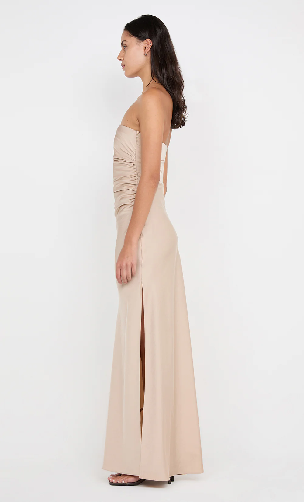 ETERNITY STRAPLESS MAXI DRESS - SAND - Image 4
