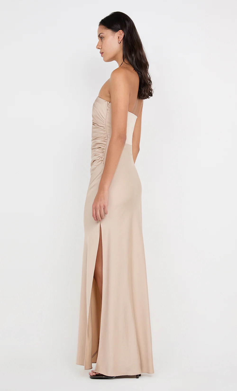 ETERNITY STRAPLESS MAXI DRESS - SAND - Image 6