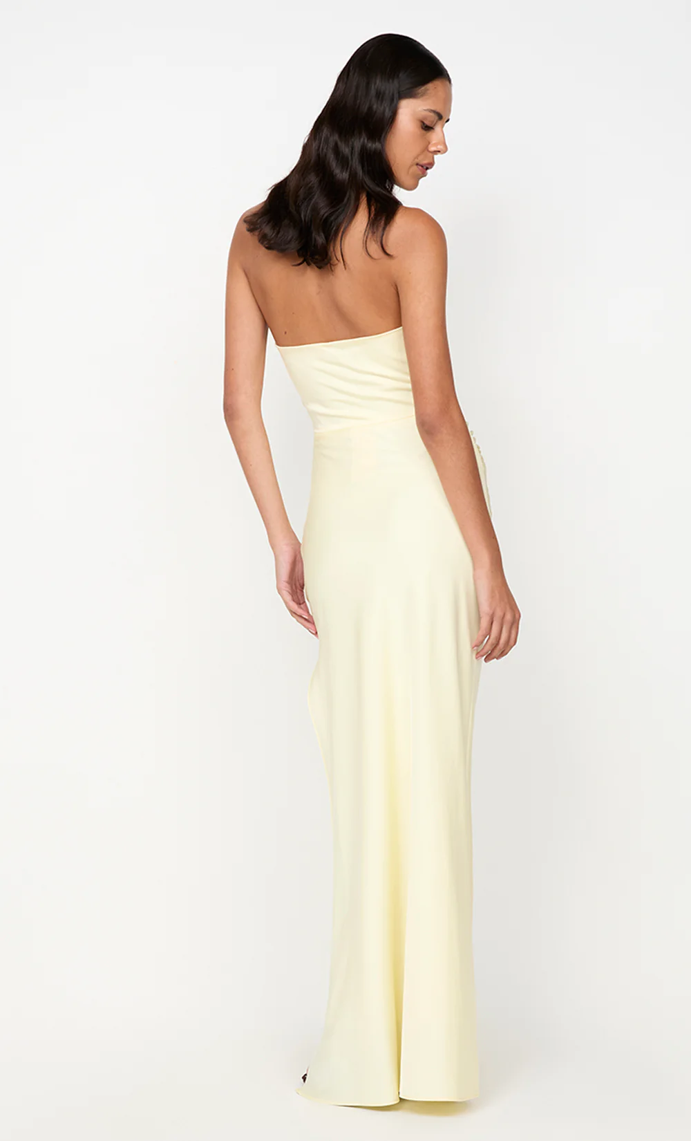 ETERNITY STRAPLESS MAXI DRESS - ICE YELLOW - Image 3