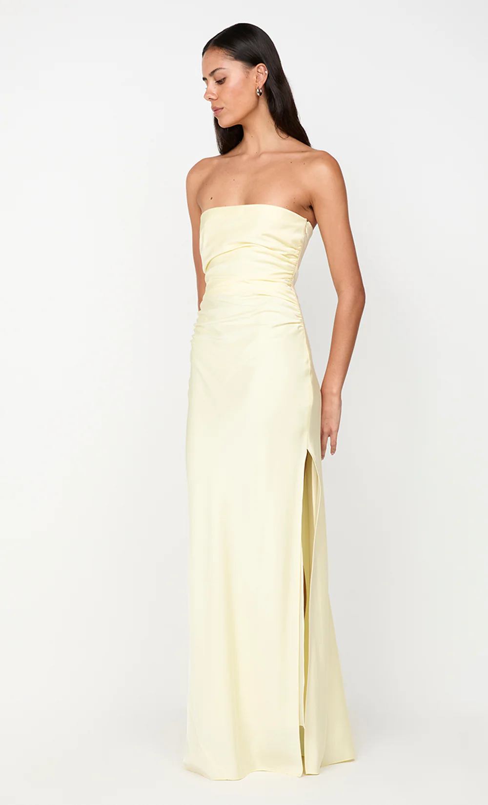 ETERNITY STRAPLESS MAXI DRESS - ICE YELLOW - Image 5