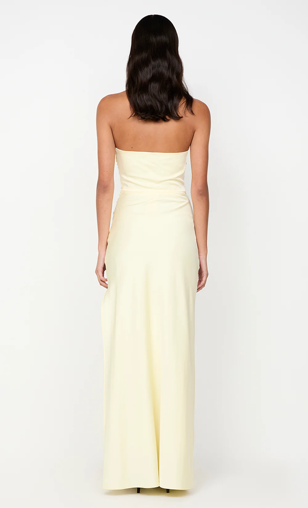 ETERNITY STRAPLESS MAXI DRESS - ICE YELLOW - Image 7