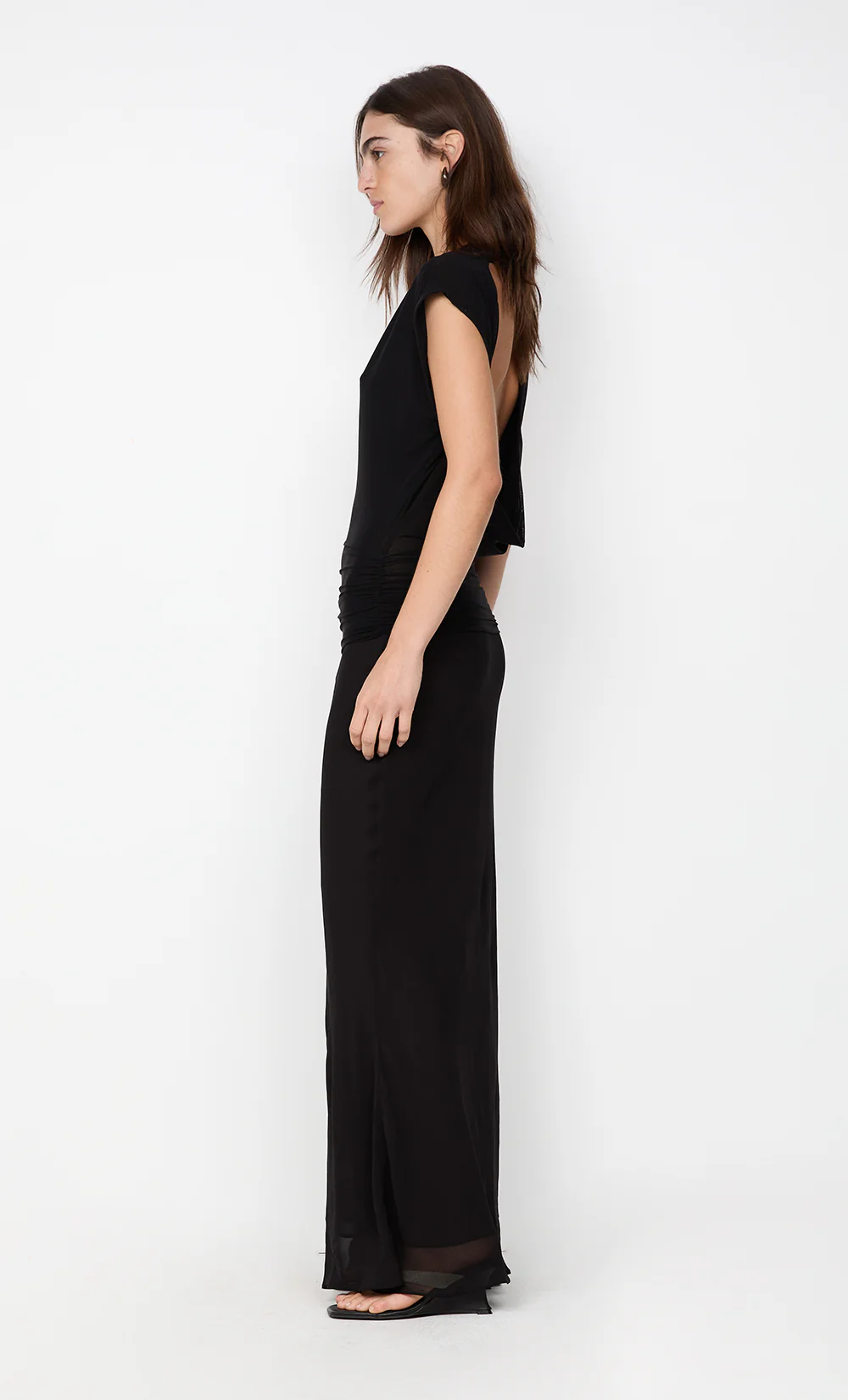 JEHNAYA ASYM MAXI DRESS - BLACK - Image 4