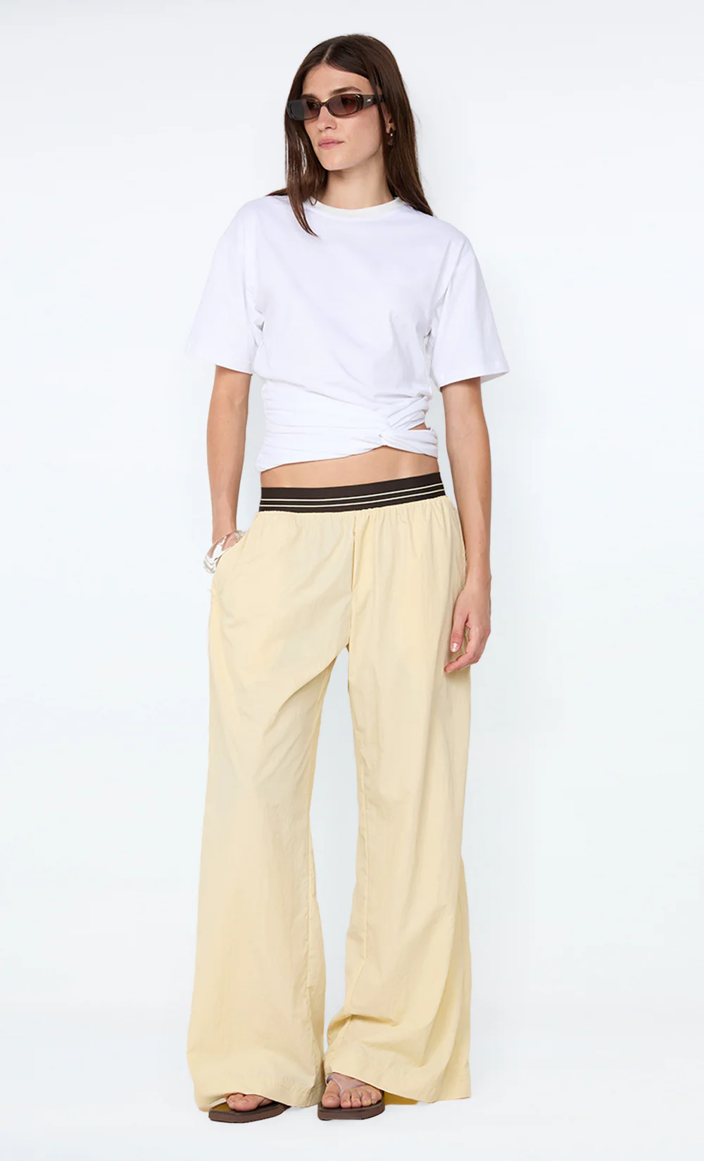 JERRI WIDE LEG PANT - BUTTER - Image 3
