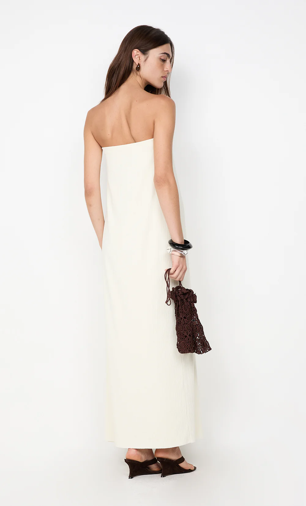 JOLENE STRAPLESS DRESS - IVORY - Image 3