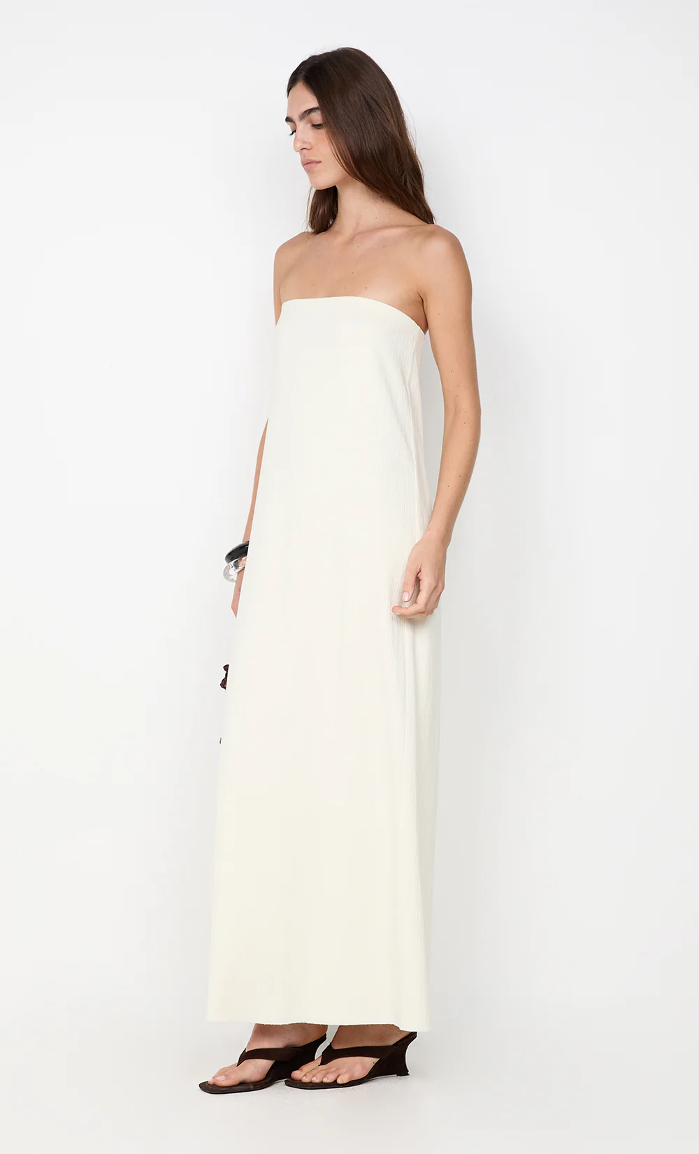 JOLENE STRAPLESS DRESS - IVORY - Image 5