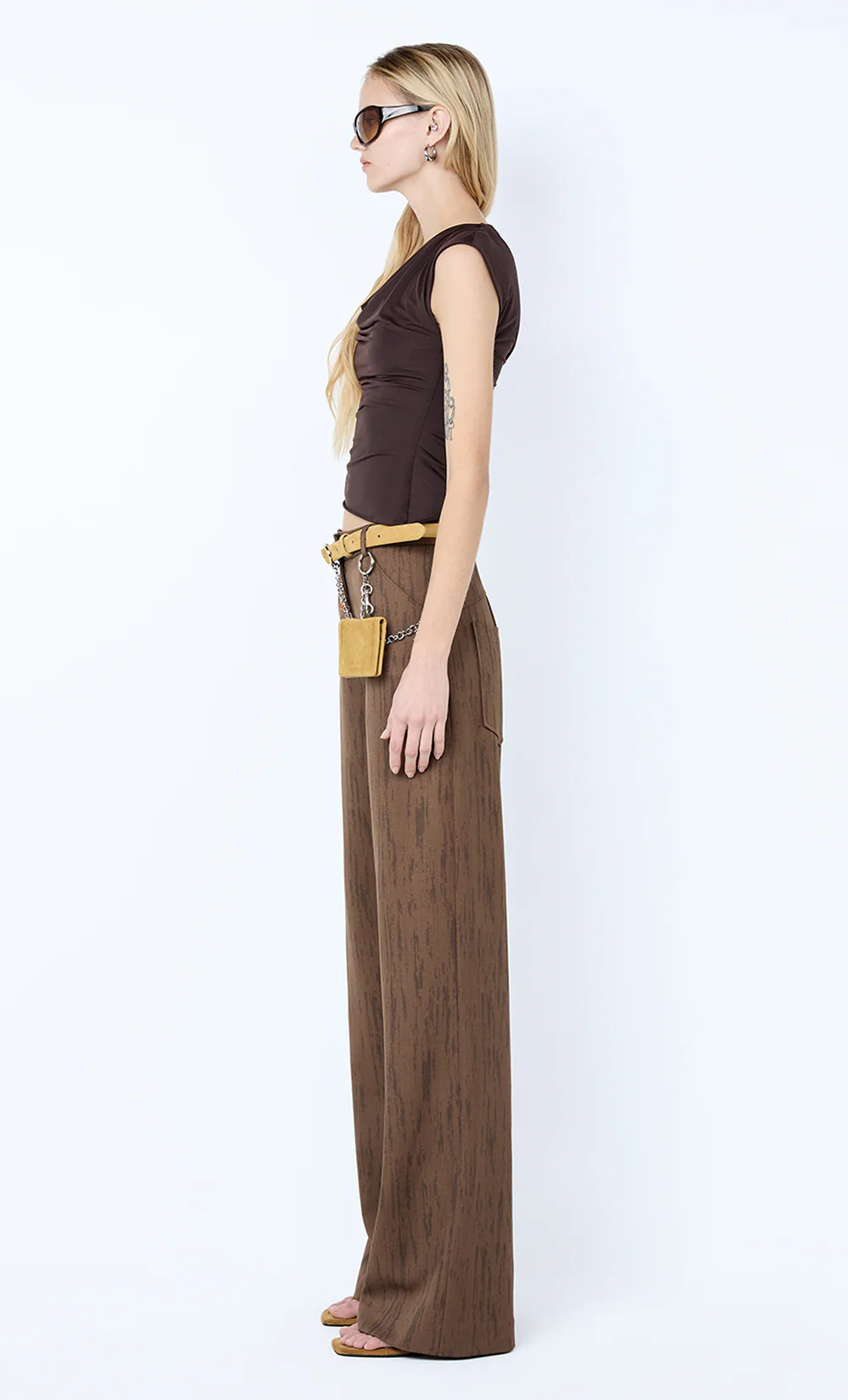 MIRABELLE ASYM TOP - DARK CHOCOLATE - Image 3