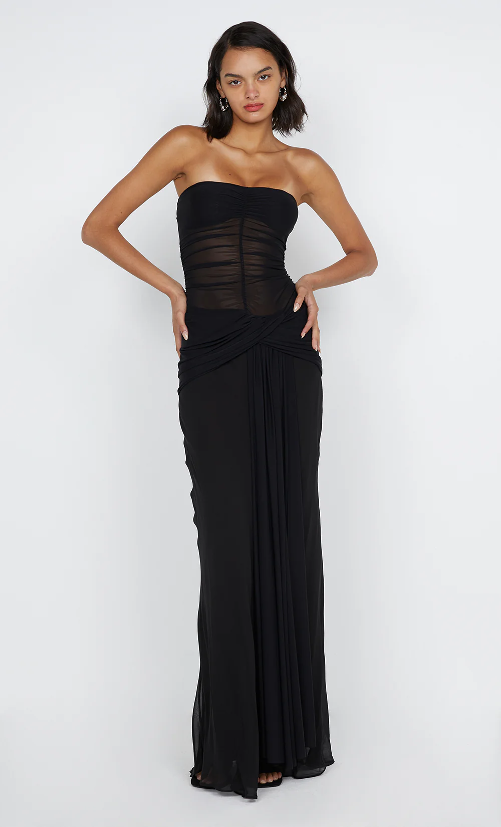 NOEMI STRAPLESS DRESS - BLACK - Image 3