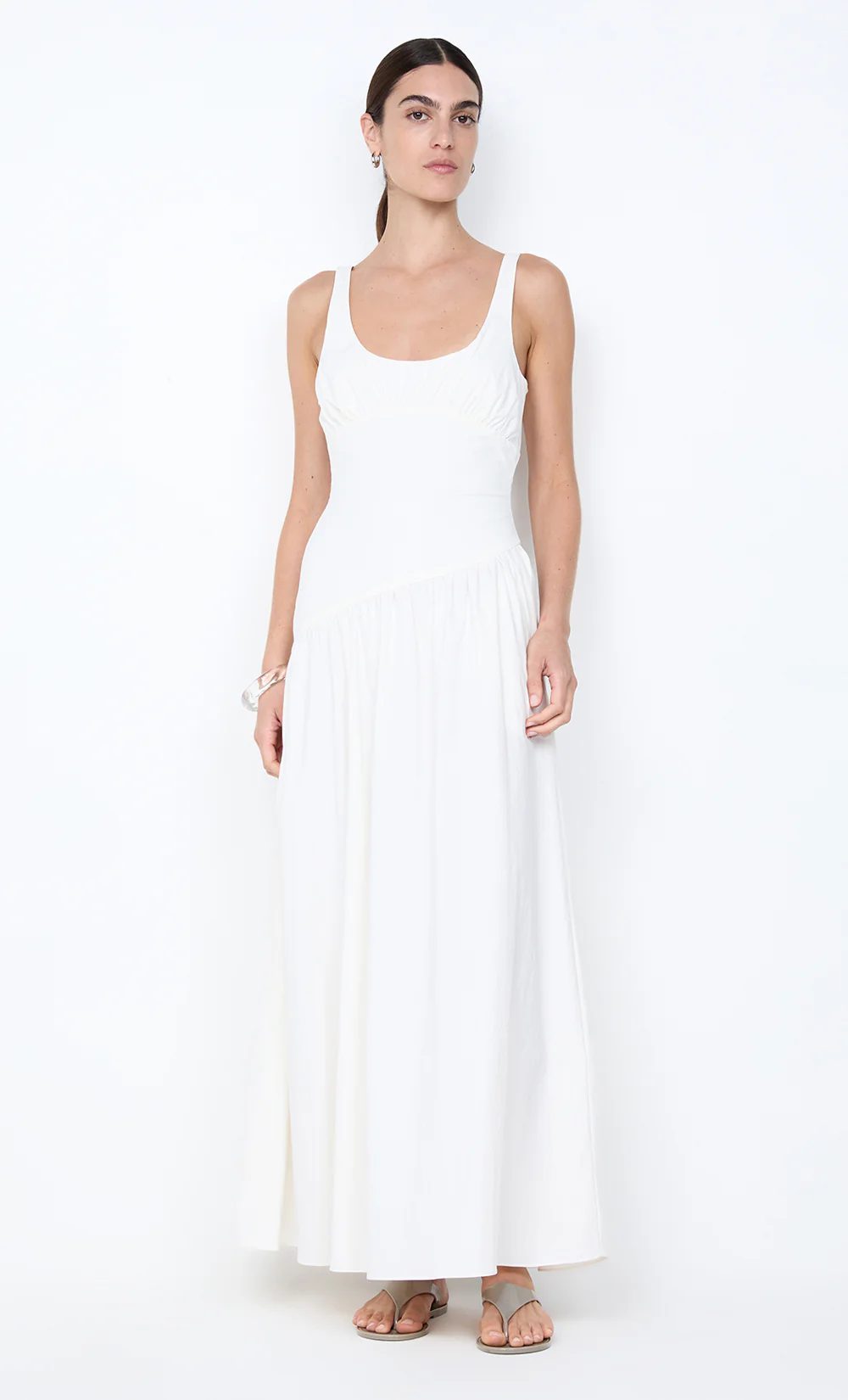 REID ASYM MAXI DRESS - IVORY - Image 4
