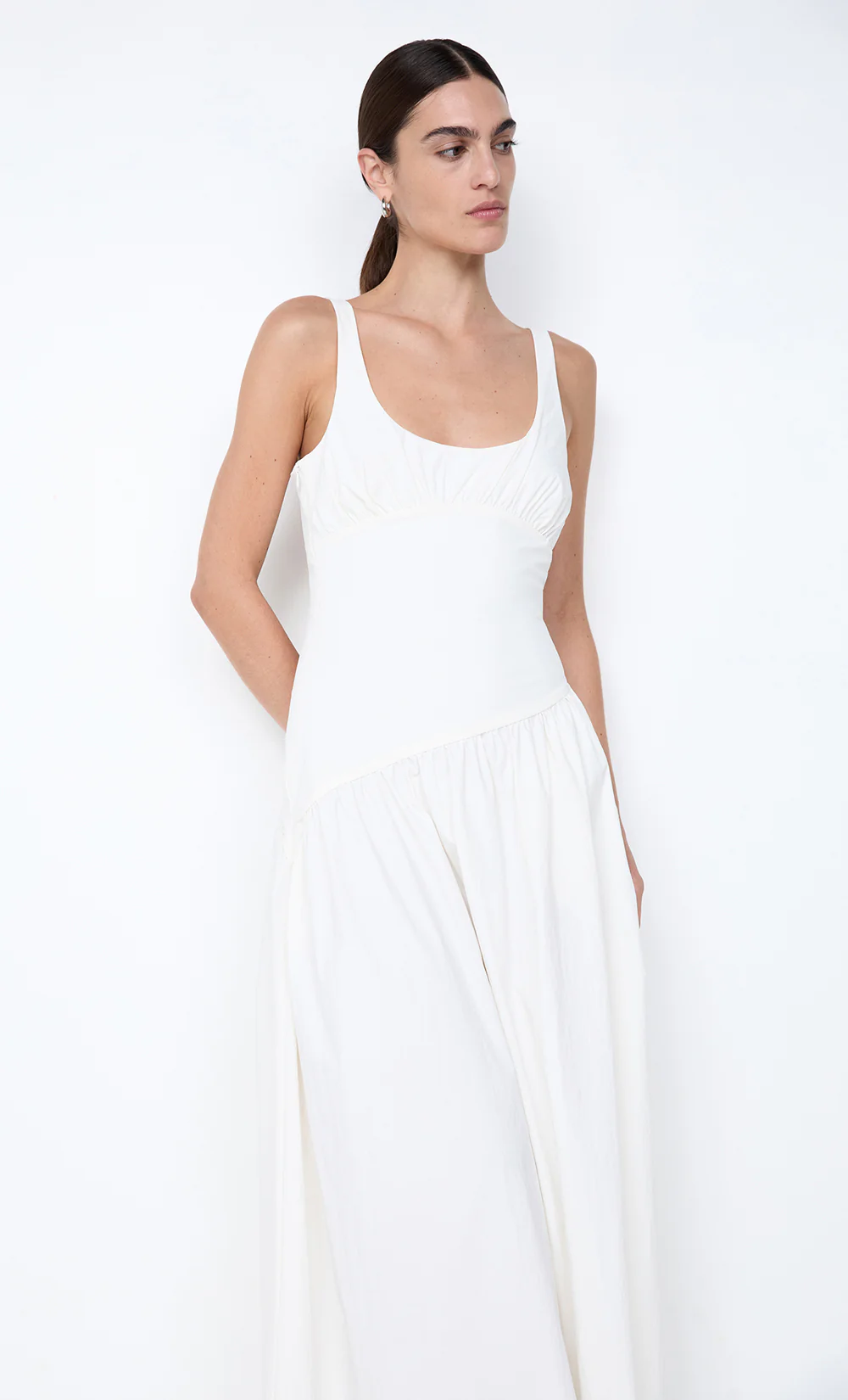 REID ASYM MAXI DRESS - IVORY - Image 7