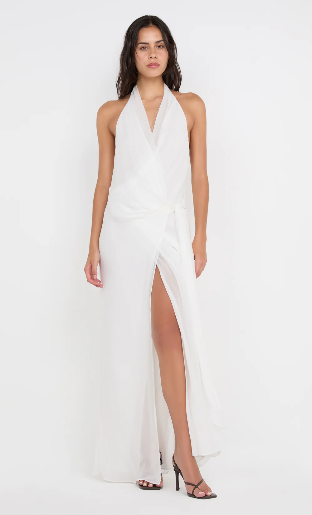 SONEVA WRAP DRESS - IVORY - Image 3