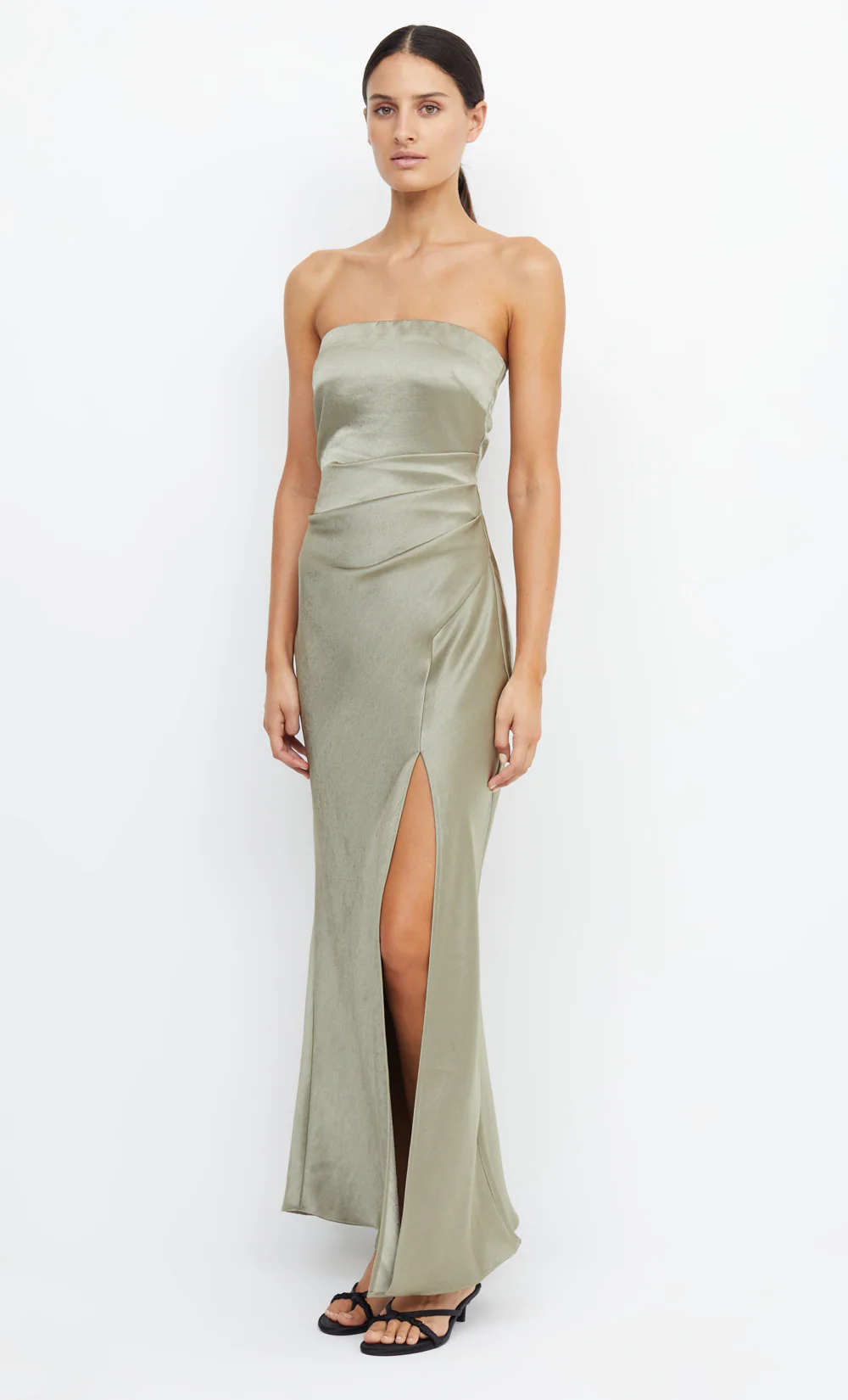 THE DREAMER STRAPLESS DRESS - SAGE - Image 4