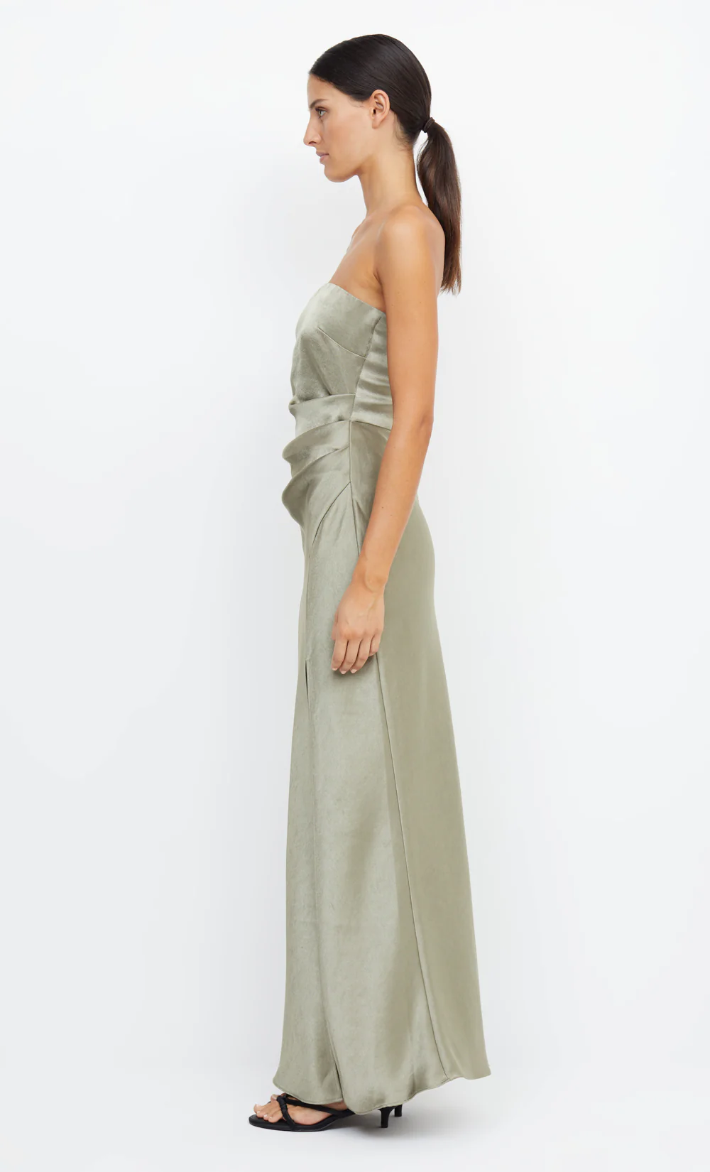 THE DREAMER STRAPLESS DRESS - SAGE - Image 5