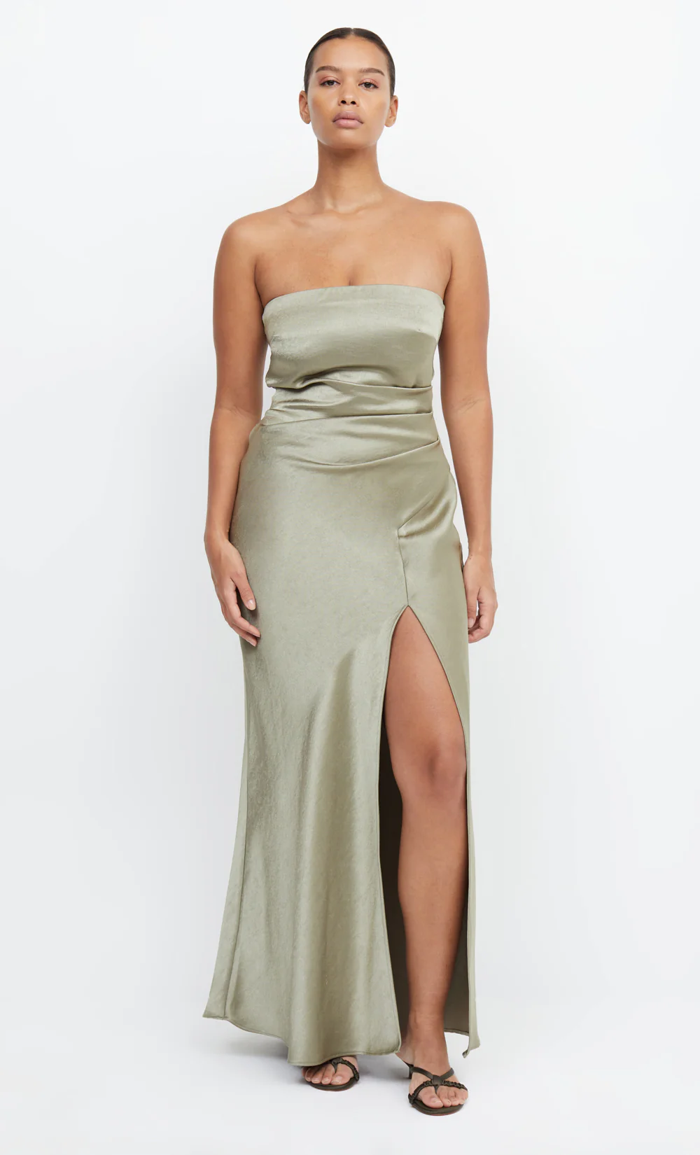 THE DREAMER STRAPLESS DRESS - SAGE - Image 6