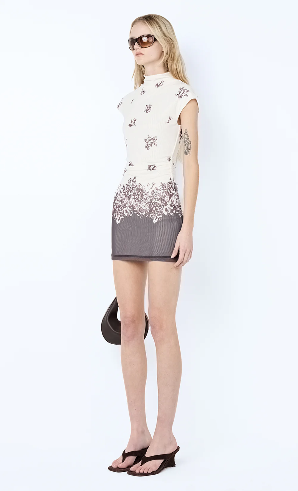 VIOLETTE MINI DRESS - CARNATION FLORAL - Image 3