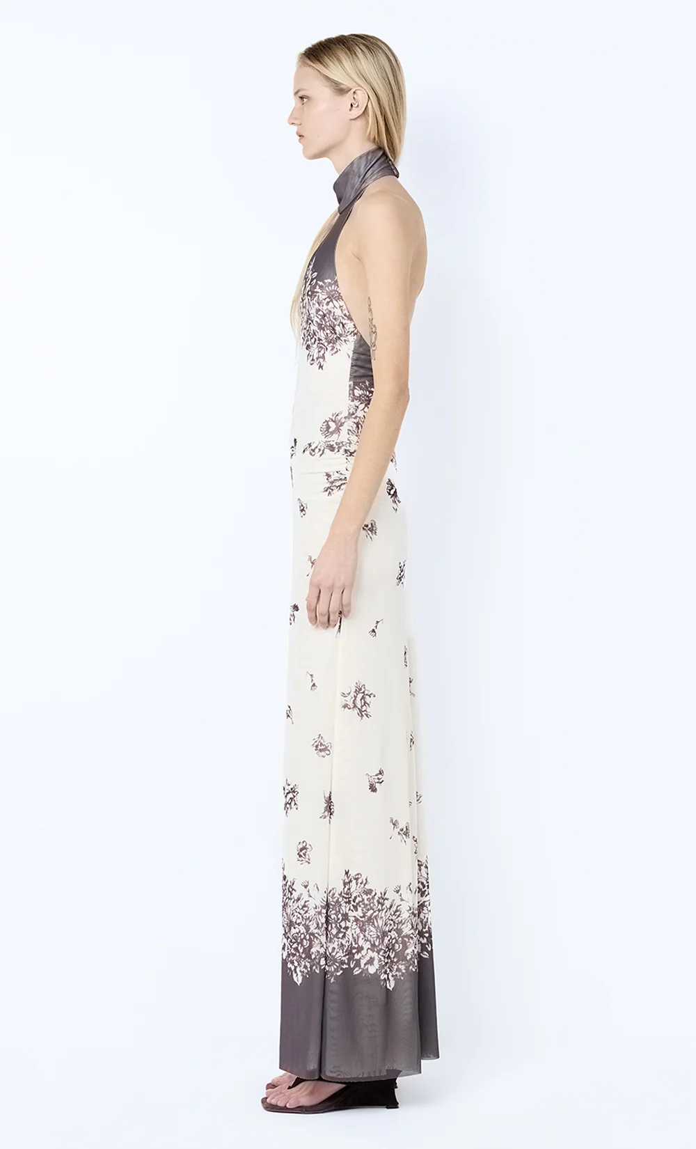 VIOLETTE RACER MAXI DRESS - CARNATION FLORAL - Image 3