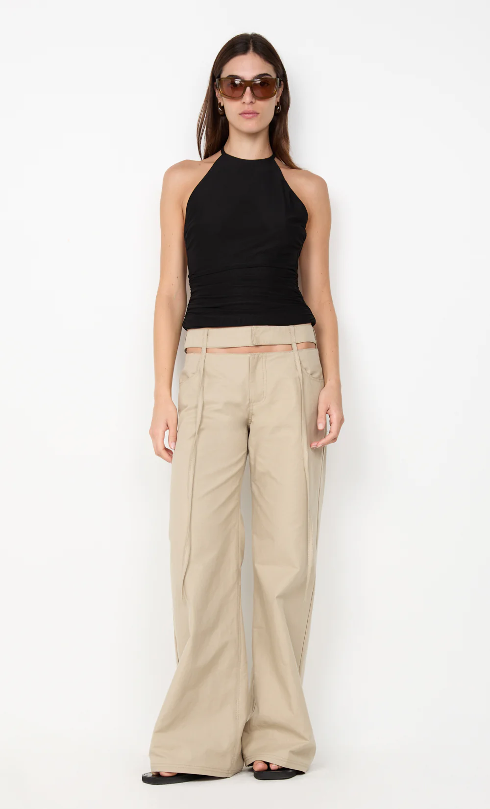 WINNIE FRILL TOP - BLACK - Image 3