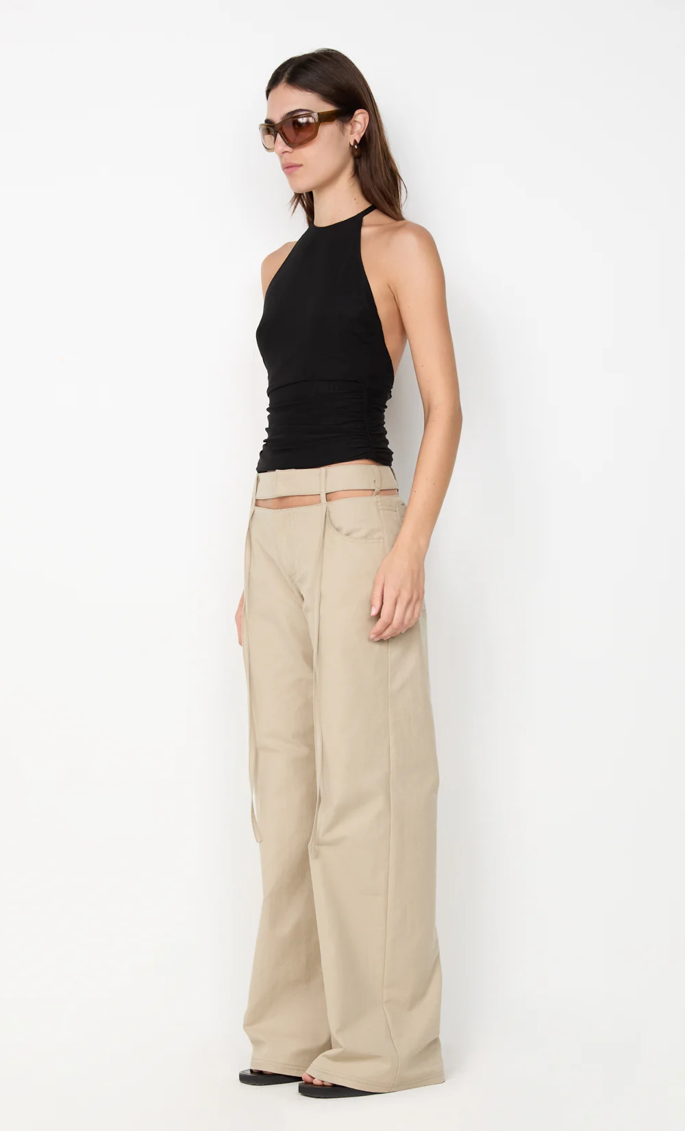 WINNIE FRILL TOP - BLACK - Image 5