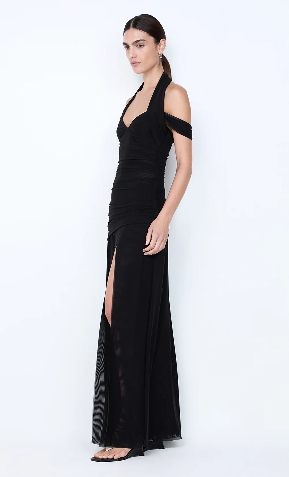 WINNIE HALTER MAXI DRESS - BLACK - Image 5